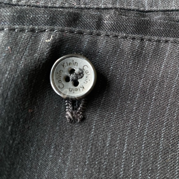 Calvin Klein Men’s pinstripe black Trousers pants size 30 x 32 - Picture 7 of 12